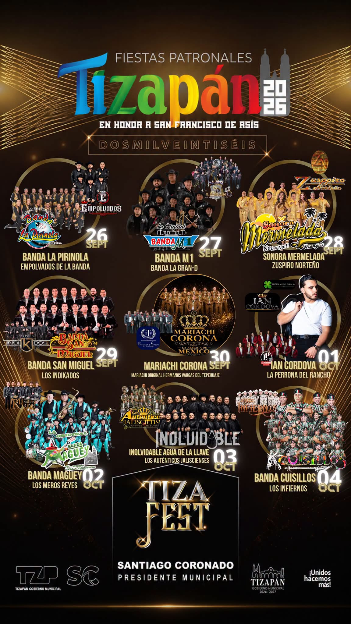 Fiestas Patronales Tizapan 2026 elenco