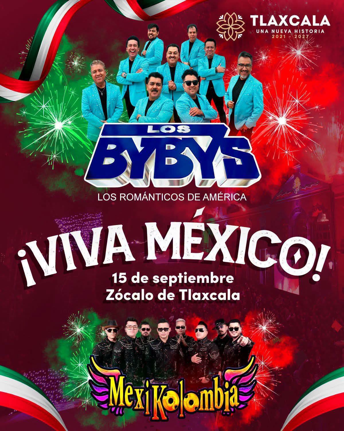 Grito de Independencia 2026 Tlaxcala Los Bybys