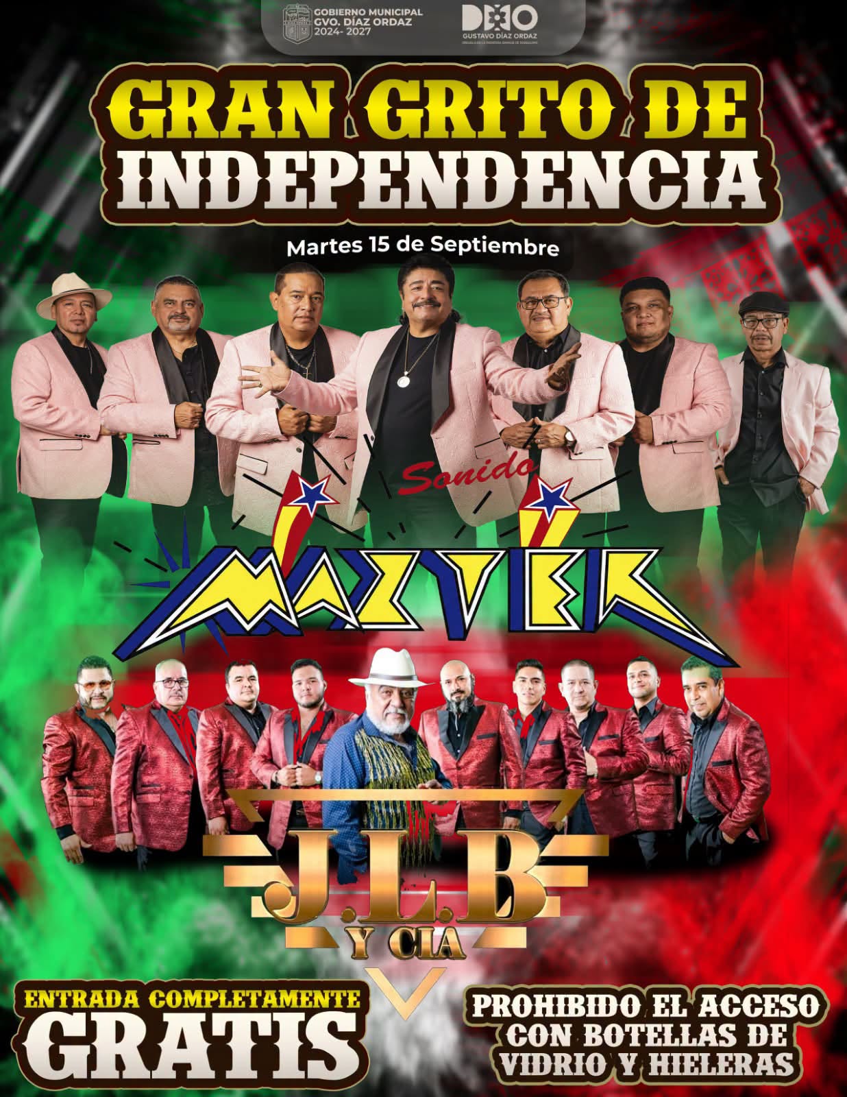 Grito de Independencia 2026 en Gustavo Diaz Ordaz Tamaulipas