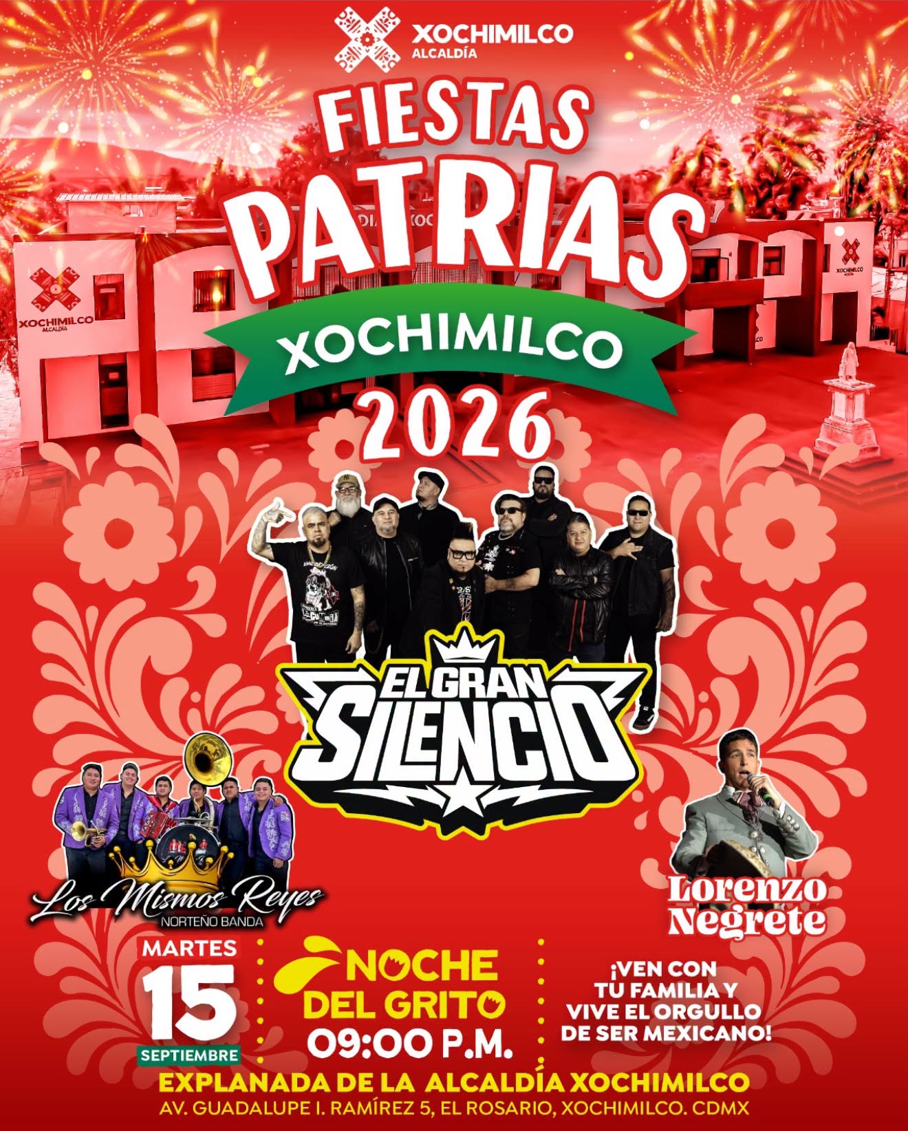 Grito de Independencia 2026 en Xochimilco