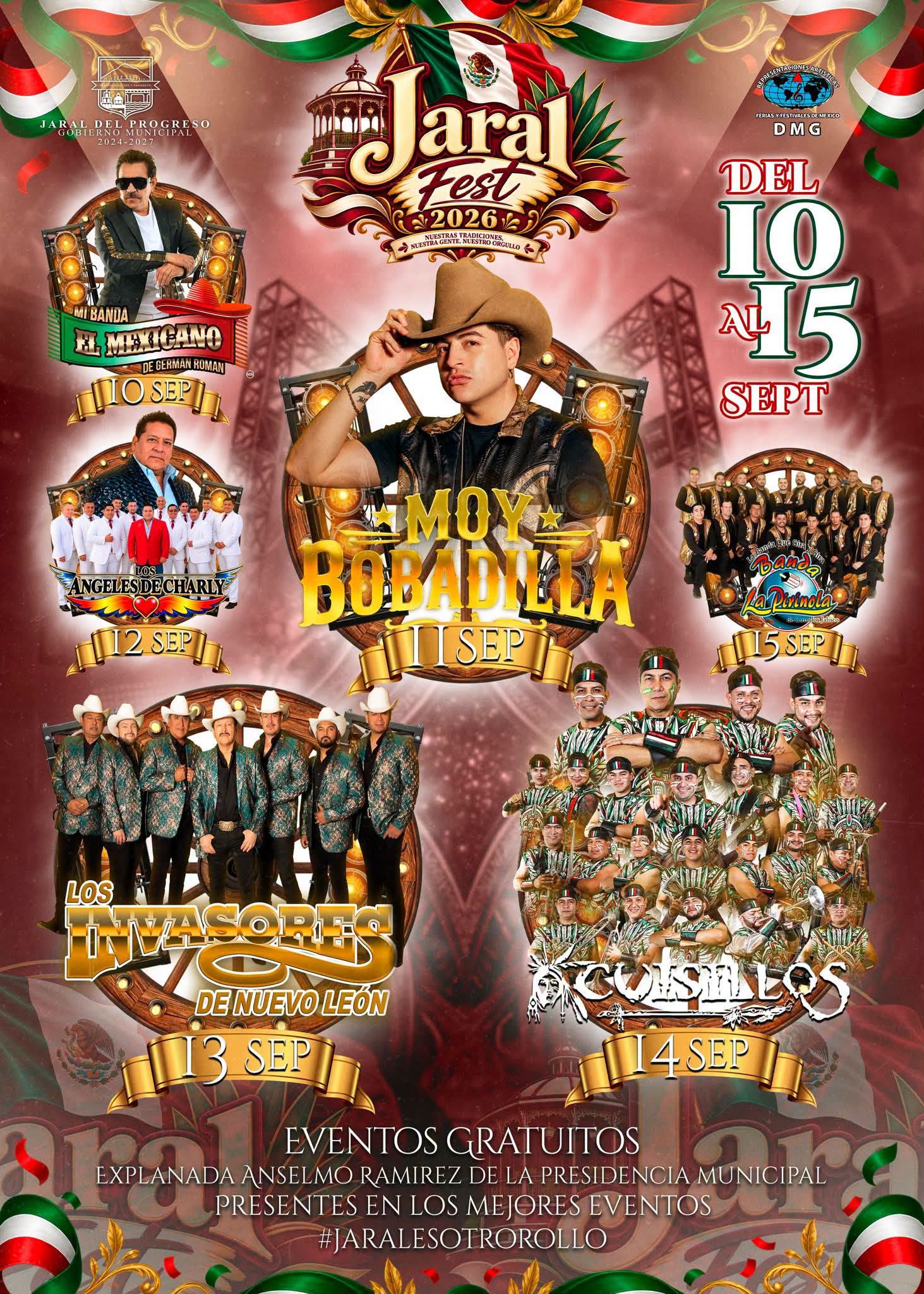Cartelera artística Jaral Fest 2026