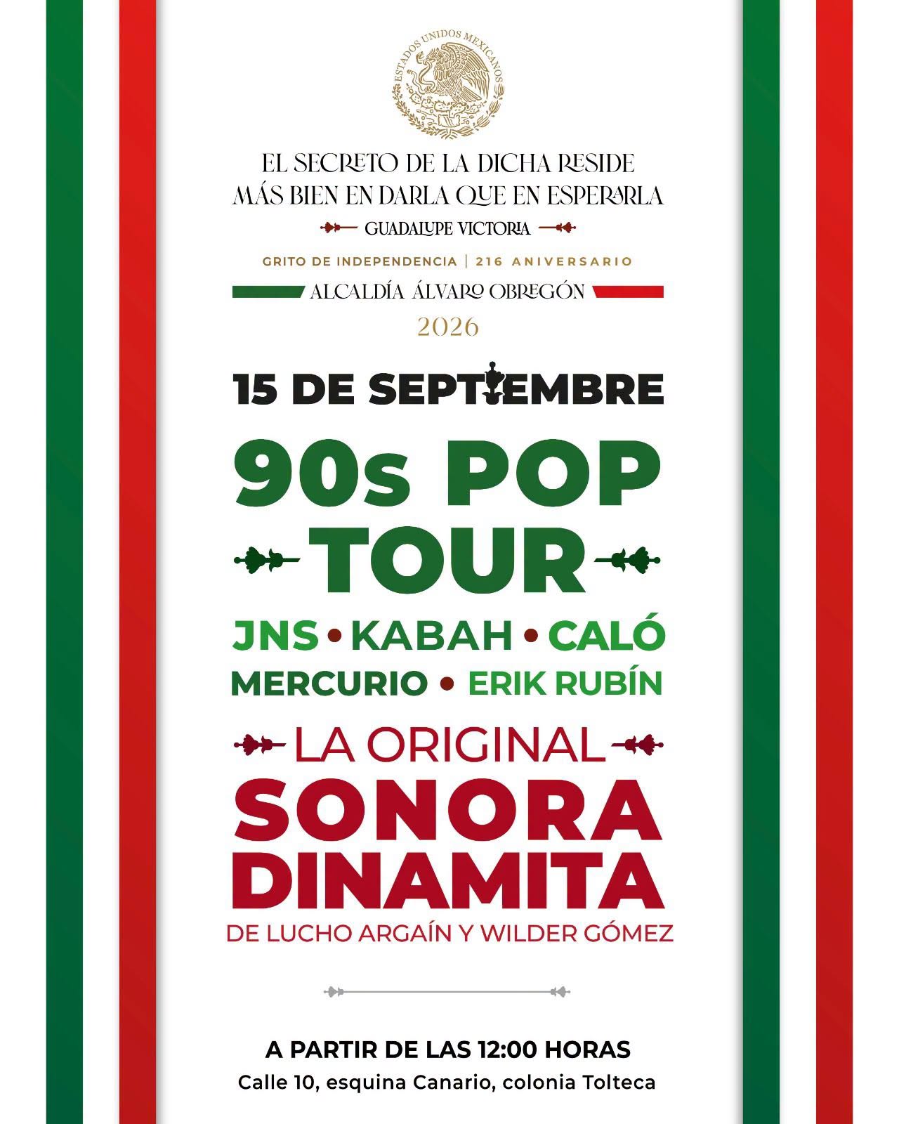 grito de independencia 2026 alcaldia alvaro obregon cdmx