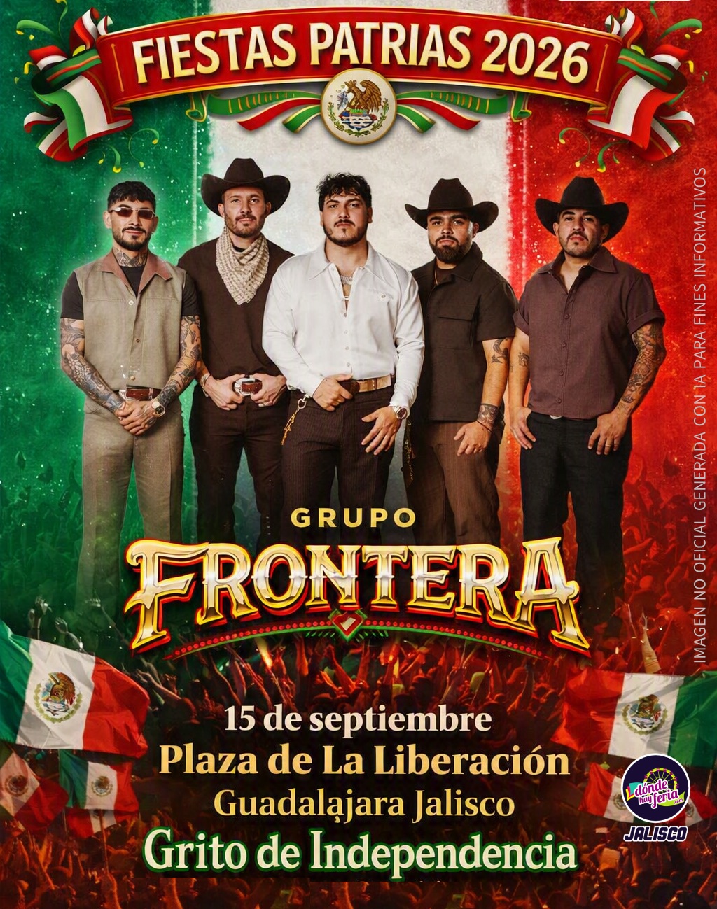 grito de independencia 2026 guadalajara jalisco grupo frontera