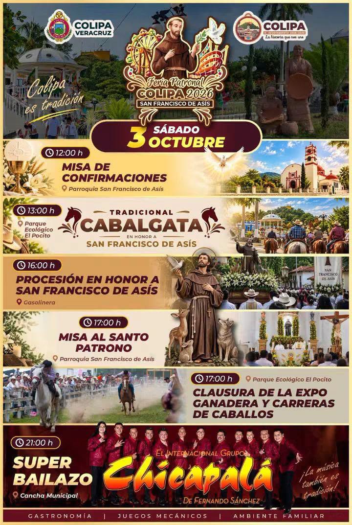 Cartelera Artística Feria Patronal Colipa 2026