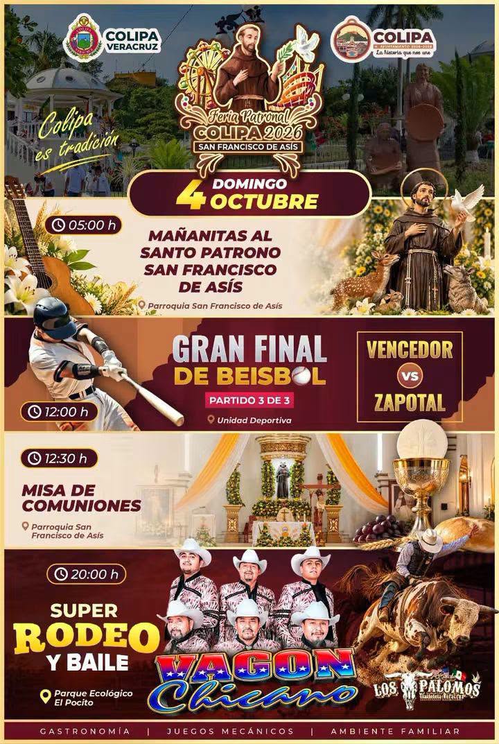 Cartelera Artística Feria Patronal Colipa 2026