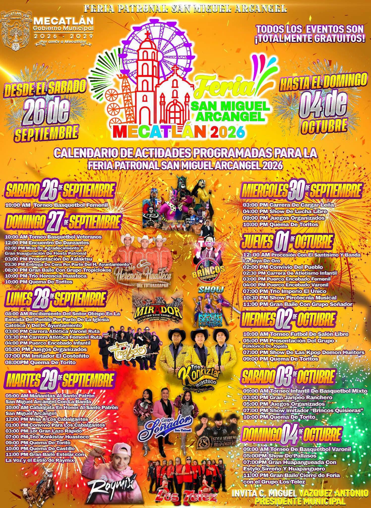 Programa Feria San Miguel Mecatlán 2026