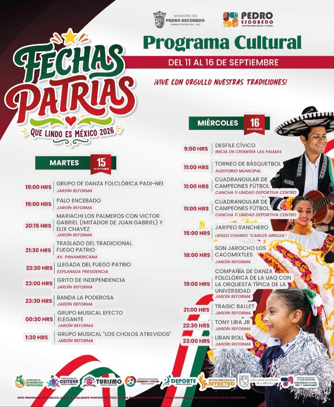 Fiestas Patrias Pedro Escobedo 2026