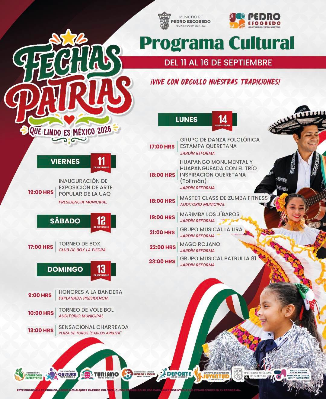 Fiestas Patrias Pedro Escobedo 2026