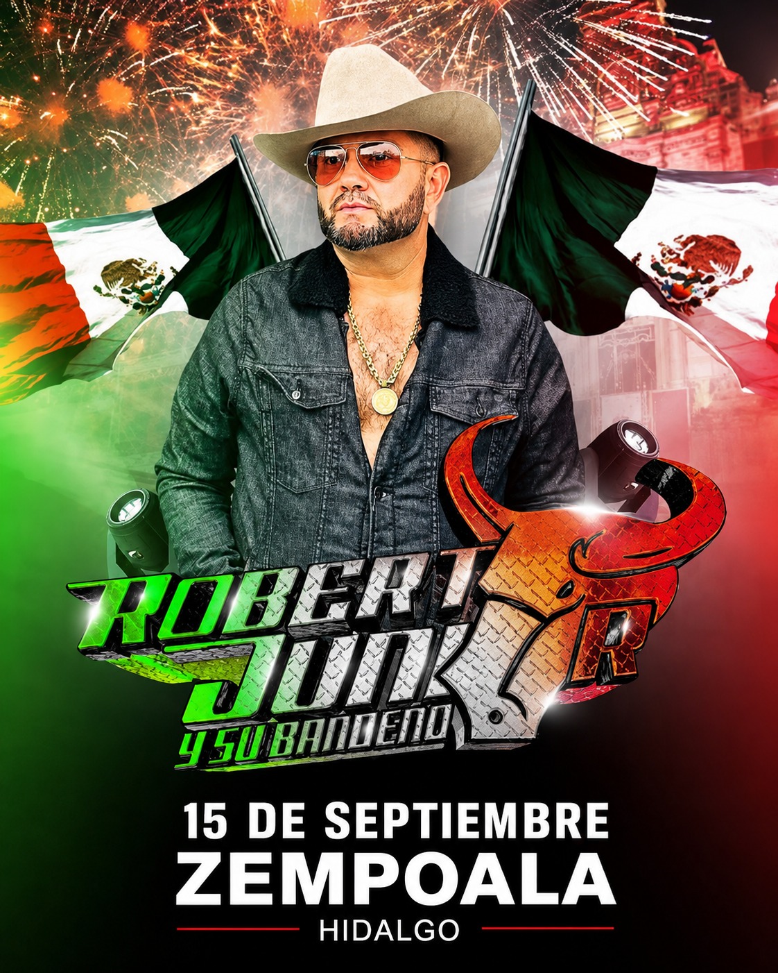 Grito de Independencia 2026 en Zempoala Hidalgo Roberto Jr