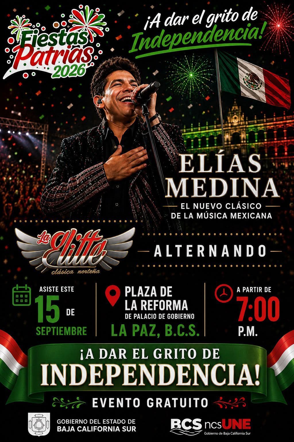 Grito de independencia 2026 la paz bc