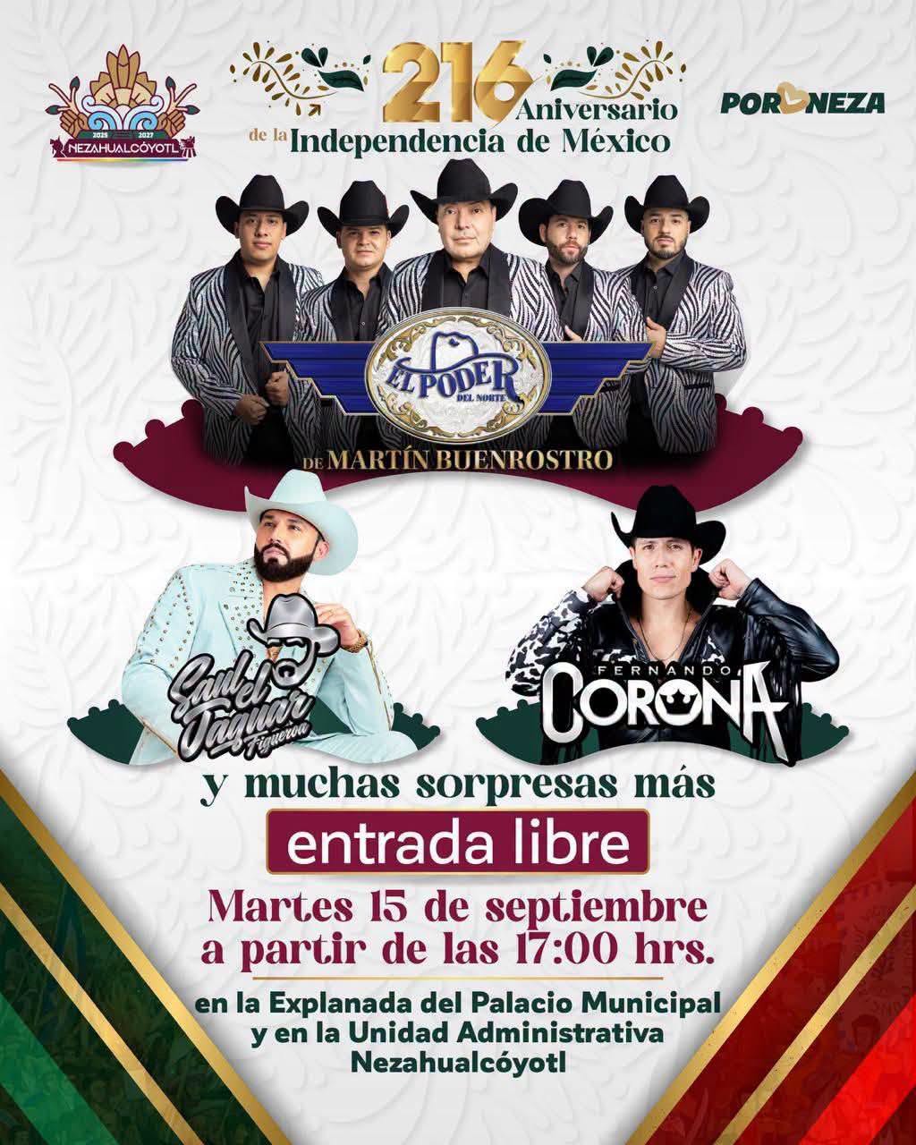 grito de independencia 2026 en nezahualcoyotl edomex