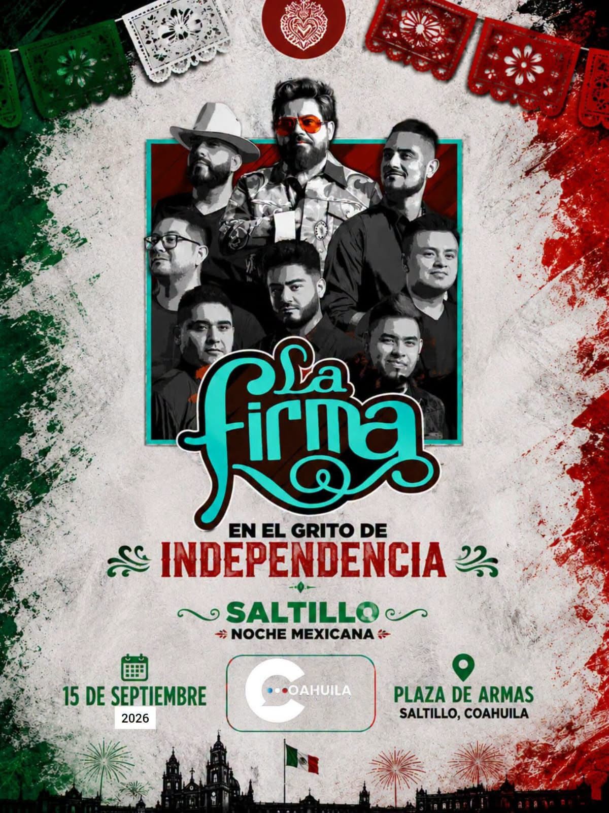 grito de independencia 2026 en saltillo coahuila la firma