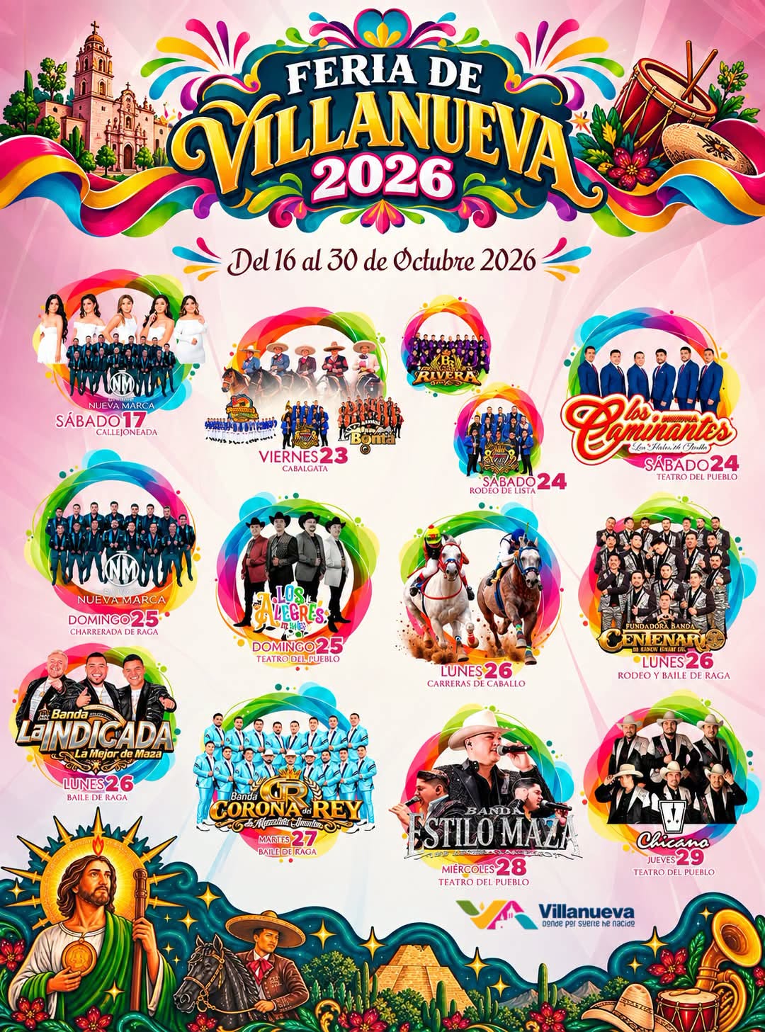 Cartelera Artística Feria de Villanueva 2026