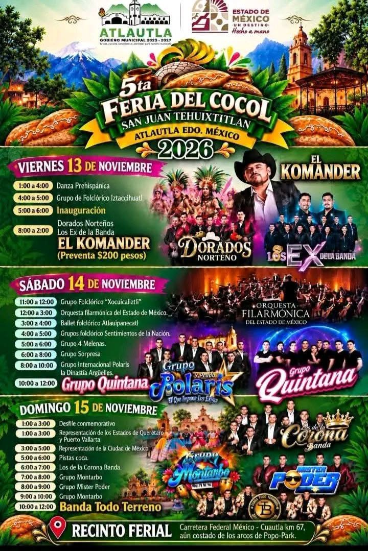Feria del Cocol San Juan Tehuixtitlán 2026