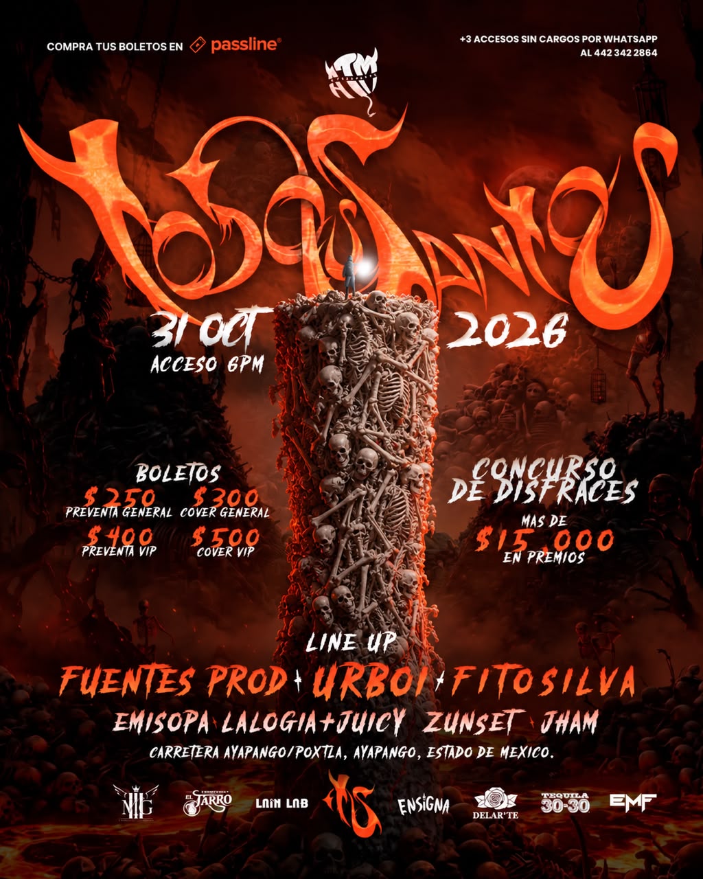 Festival Todos Santos Ayapango 2026 cartel