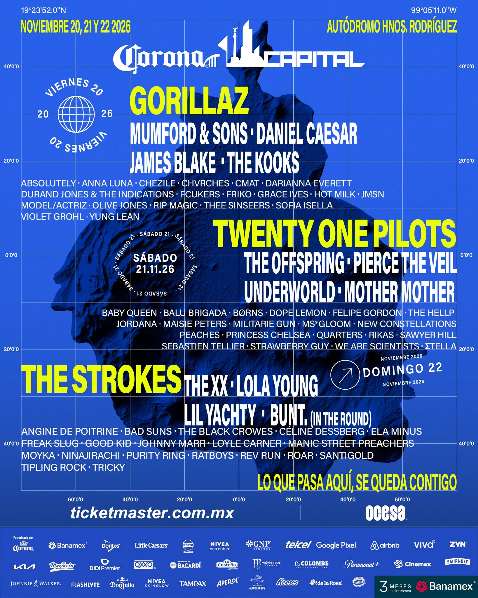 Cartelera Artística Corona Capital 2026